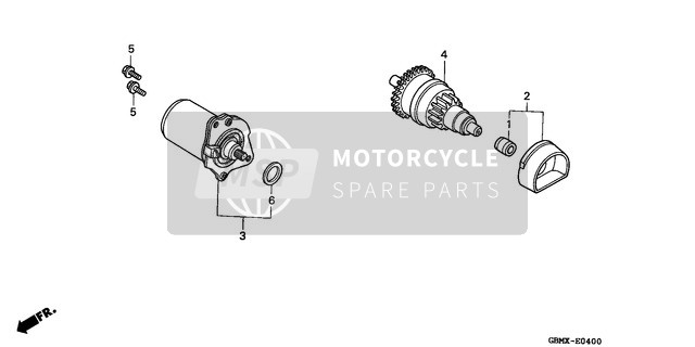 Honda SFX50S 1999 Starting Motor voor een 1999 Honda SFX50S